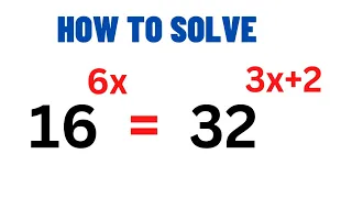 A Nice Exponential Equation•🔥x=? | How to Solve this Exponential Problem