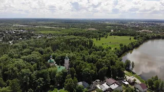 Полет над городом Павлов Посад, Данилищенское озеро и Заозерное. Июнь 2021 года.