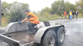 Дорожні роботи в Яворові. Яворівська ДЕД Львівського облавтодору (ЦЕНЗУРА 18+) 05-09-16