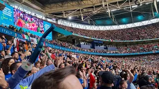 Euro 2020: Wembley: Italy - Spain Semi-Final - Italy National Anthem