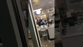The craziest Waffle House full fight in Austin TX straight up WWE match #WWE #wafflehouse #fyp