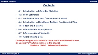 Statistics 4.1 Introduction to Inferential Statistics