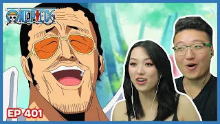 KIZARU IS HERE | One Piece Episode 401 Couples Reaction & Discussion