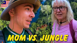 I took my mom camping in Malaysian jungle (she was shocked!) 🇲🇾