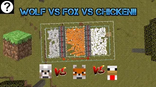 Minecraft Battle Wolf Attack Wolf  🆚 Fox 🆚 Chicken  WHO WILL WIN??