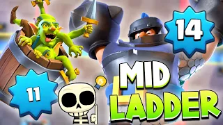 HOW TO BEAT OVER-LEVELED PLAYERS ON MID LADDER🤩 - Clash Royale