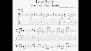 Love Story - Francis Lai [ Free Guitar Tabs ]