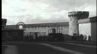 Execution of a German war criminal by hanging in Bruchsal, Germany after World Wa...HD Stock Footage