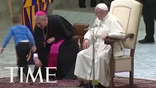Adorable Boy Upstages The Pope At The Vatican | TIME