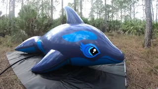 Blue Whale Balloon Made of Latex Rubber Inflation