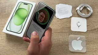 Apple iPhone 15 128 GB (Grün) Smartphone iOS 17 einrichten (iOS Setup) und Anleitung