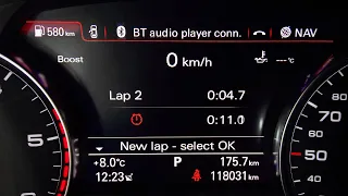 Audi A7 (4G) lap timer, boost gauge, oil temperature activation