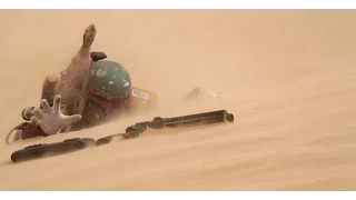 Luke force pushes Boba into Sarlacc pit (Battlefront)