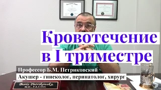 Кровотечение на ранних сроках беременности - интервью с профессором Петриковским о родах в США