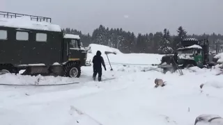 УРАЛ в две тяги доставали. КамАЗ-гибрид и шишига