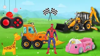 MINI TRACTOR WASHING | IN HINDI CARTOON | MINI JCB AND TRUCK CARTOON VIDEO | mini toys