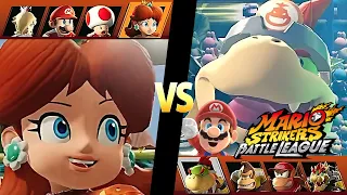 Mario Strikers Battle League Team Daisy vs Team Bowser Jr at Jungle Retreat