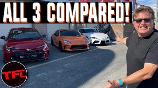 Toyota GR Corolla vs Supra MT vs GR 86: All Three Toyota Sports Cars Compared!