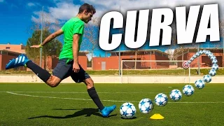 Como Pegar al Balón con Curva - Como Chutar con Rosca y Patear con Efecto Interior (Curva Tutorial)