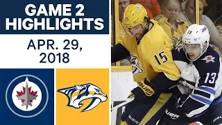 NHL Highlights | Jets vs. Predators, Game 2 - Apr. 29, 2018