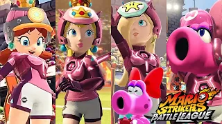 Mario Strikers Battle League Daisy Peach Rosalina and Birdo at Lava Castle CPU Hard