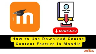 How to allow students to download your Moodle course content #Moodle #elearning #education #student