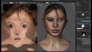 Blender Tutorial 20 - Texture Painting a human face with stencils