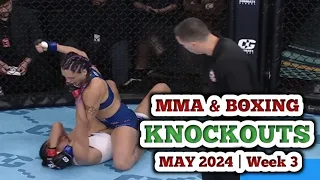 MMA & Boxing Knockouts, May 2024 | Week 3