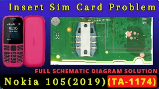 Nokia 105 TA-1174 Insert Sim and No Sim Card Problem Solution | Schematic Diagram | DMR Solution