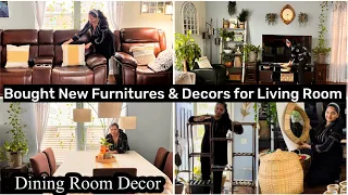 Living Room & Dinning Room Deep cleaning, Organization & Decor (2023)~Bought New Furniture & Decor !
