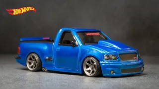 Lowered Ford F-150 SVT Lightning Custom Hot Wheels - Tolle Garage