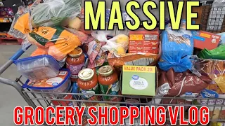 MASSIVE SHOP WITH TIANA| GROCERY SHOPPING IN WALMART FOR THANKSGIVING & STOCKING PANTRY