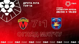 14 тур. МФК Металург - ФК Нікополь 7-1. ОГЛЯД МАТЧУ. 28.03.21