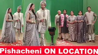 Pisachini on location पिसाचिनि ऑन लोकेशन, रानी के कालl जादू से घर वालो बचने के लिए रॉकी ने की शादी