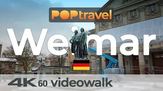 Walking in WEIMAR / Germany - where Goethe & Schiller lived - 4K 60fps (UHD)