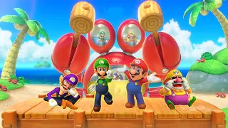 Super Mario Party - Man Battles - Mario vs Luigi vs Waluigi vs Wario