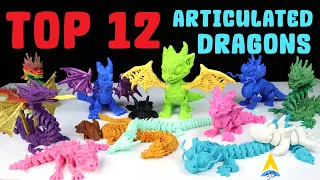 Top 12 Articulated Dragons 3D Print | Satisfying Timelapse #3dPrinting #timelapse #satisfying