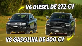 RAM 1500 x VW AMAROK V6 NA ARRANCADA! Qual picape leva a melhor na reta? | Arrancadão #71