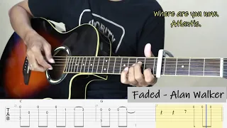 FADED - ALAN WALKER - Fingerstyle Guitar Tutorial TAB (Intermediate - Advance LEVEL)