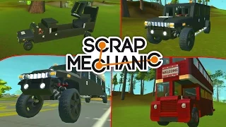 HUMMER-ЛИМУЗИН-КАБРИОЛЕТ на пневме, Автобус DoubleDecker | Scrap Mechanic