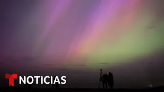 Tormenta magnética produce auroras boreales pero amenaza a telecomunicaciones | Noticias Telemundo
