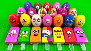 Hunting Numberblocks with CLAY in Ice Cream, Eggs,... Mix Coloring! Satisfying ASMR Videos