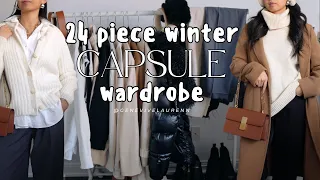 my entire 24 piece winter capsule wardrobe | becoming a minimalist in 2024