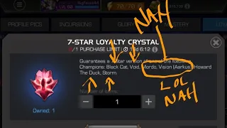 Opening 7* plus Loyalty Crystal can we get Lucky - Mcoc - Marvel Contest Of Champions -