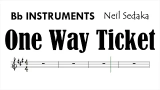 One Way Ticket Bb Instruments Sheet Music Backing Track Play Along Partitura