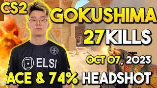 EPIC ACE & 74% HEADSHOTS By gokushima 27Kills on Anubis - FACEIT CS2 RANKED - Oct 07, 2023