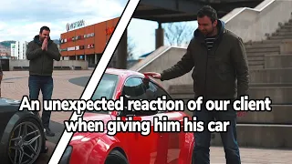An unexpected reaction of our client when giving him his Widebody Audi S5!