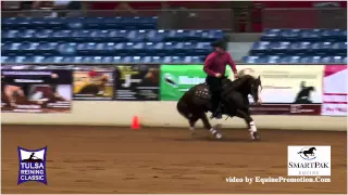 Breakout Wrangler ridden by Dan Lindstrom  - 2015 Tulsa Reining Classic (NP Derby)