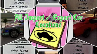 GTA Vice City Definitive Edition: All Sunshine Autos Import/Export Car Locations