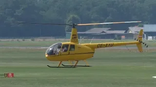 Heli-Line Robinson R44 Raven I landing and takeoff at Graz Airport | OE-XYU